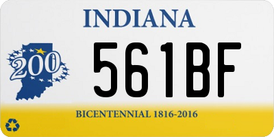 IN license plate 561BF