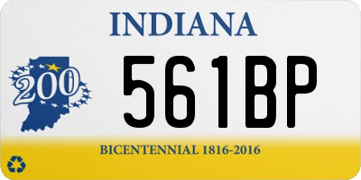 IN license plate 561BP