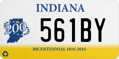 IN license plate 561BY