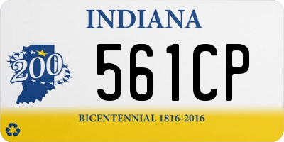 IN license plate 561CP