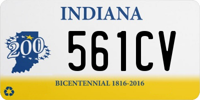 IN license plate 561CV