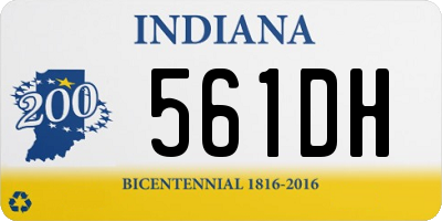 IN license plate 561DH