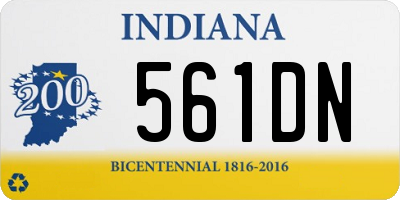 IN license plate 561DN