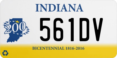 IN license plate 561DV