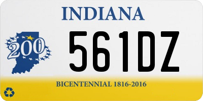 IN license plate 561DZ