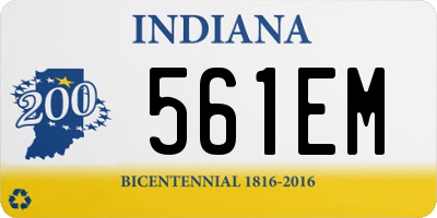 IN license plate 561EM