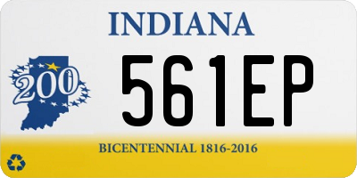 IN license plate 561EP