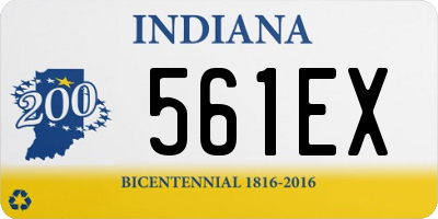 IN license plate 561EX