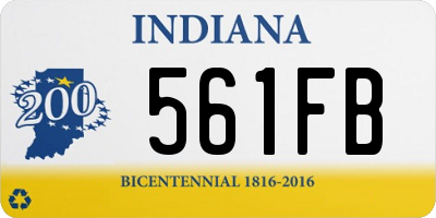 IN license plate 561FB