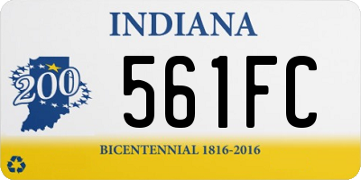 IN license plate 561FC