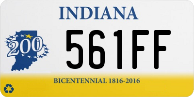 IN license plate 561FF