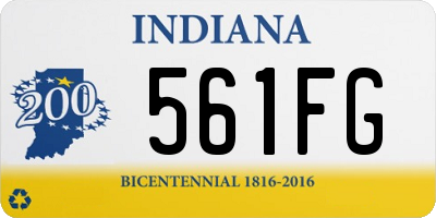 IN license plate 561FG