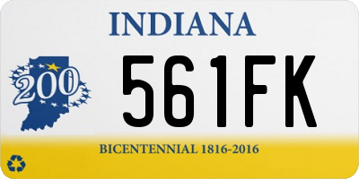 IN license plate 561FK