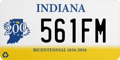 IN license plate 561FM