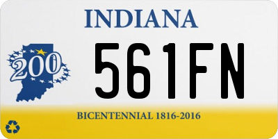 IN license plate 561FN