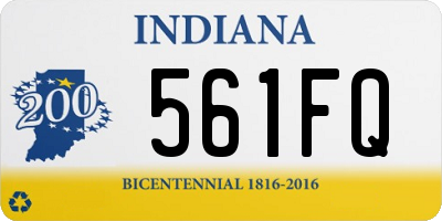 IN license plate 561FQ