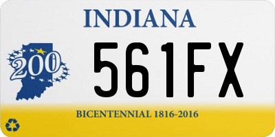 IN license plate 561FX