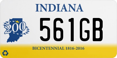 IN license plate 561GB