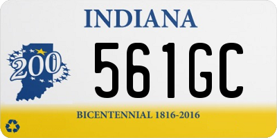 IN license plate 561GC