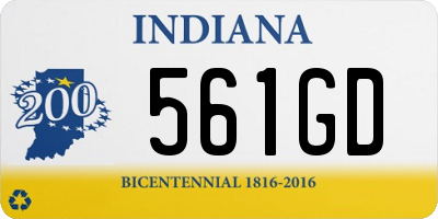 IN license plate 561GD