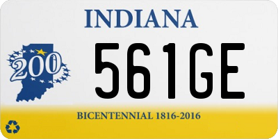 IN license plate 561GE