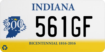 IN license plate 561GF