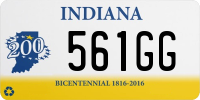 IN license plate 561GG