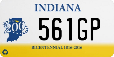 IN license plate 561GP