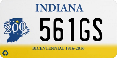 IN license plate 561GS