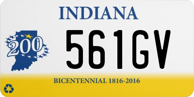 IN license plate 561GV