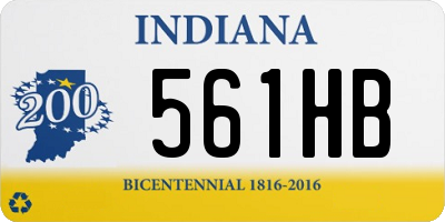 IN license plate 561HB