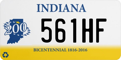 IN license plate 561HF