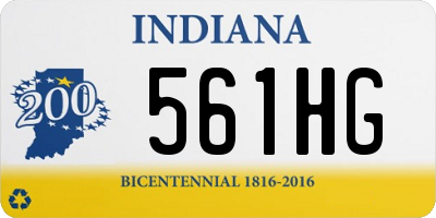IN license plate 561HG