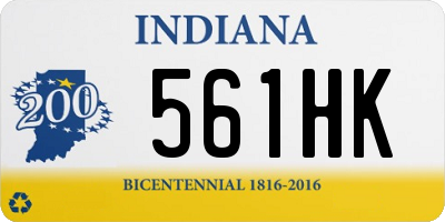 IN license plate 561HK