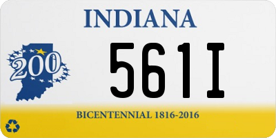 IN license plate 561I