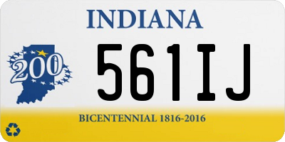 IN license plate 561IJ