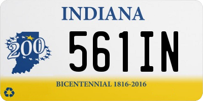 IN license plate 561IN