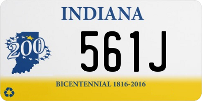 IN license plate 561J