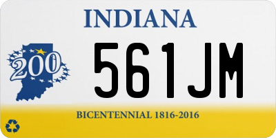 IN license plate 561JM