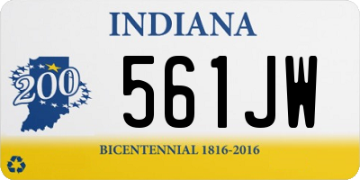 IN license plate 561JW