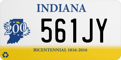 IN license plate 561JY