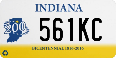 IN license plate 561KC