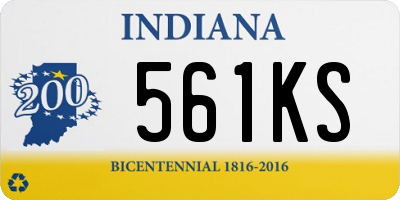 IN license plate 561KS