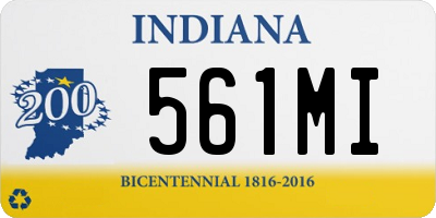 IN license plate 561MI