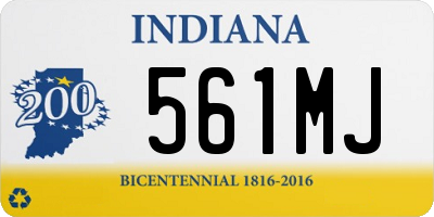 IN license plate 561MJ