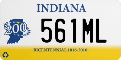 IN license plate 561ML