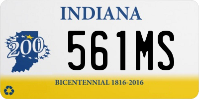 IN license plate 561MS