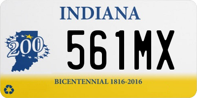 IN license plate 561MX