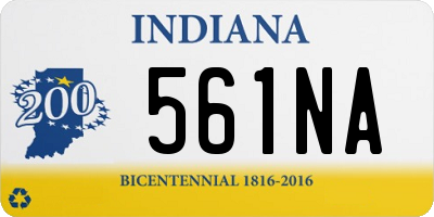 IN license plate 561NA