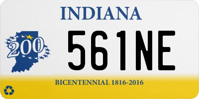 IN license plate 561NE